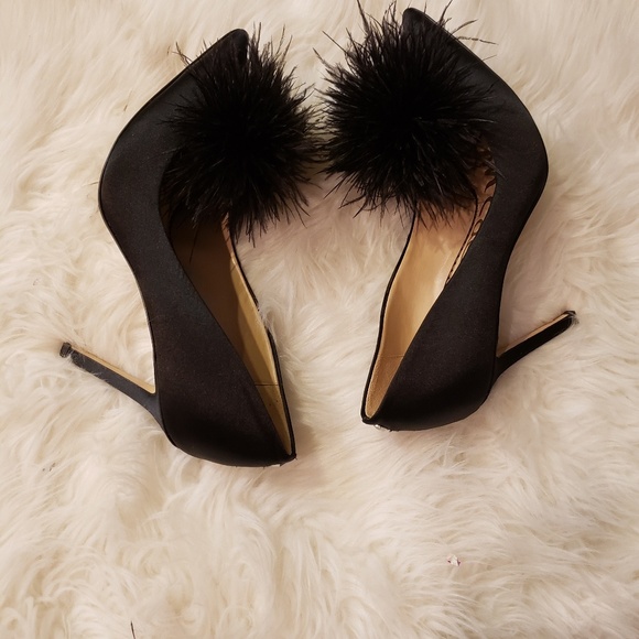 sam edelman haide feather pompom pump